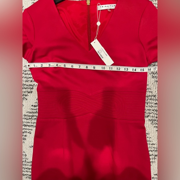Trina Turk Midi Dress in Ruby Rose Color Event Elegant - Picture 13 of 15